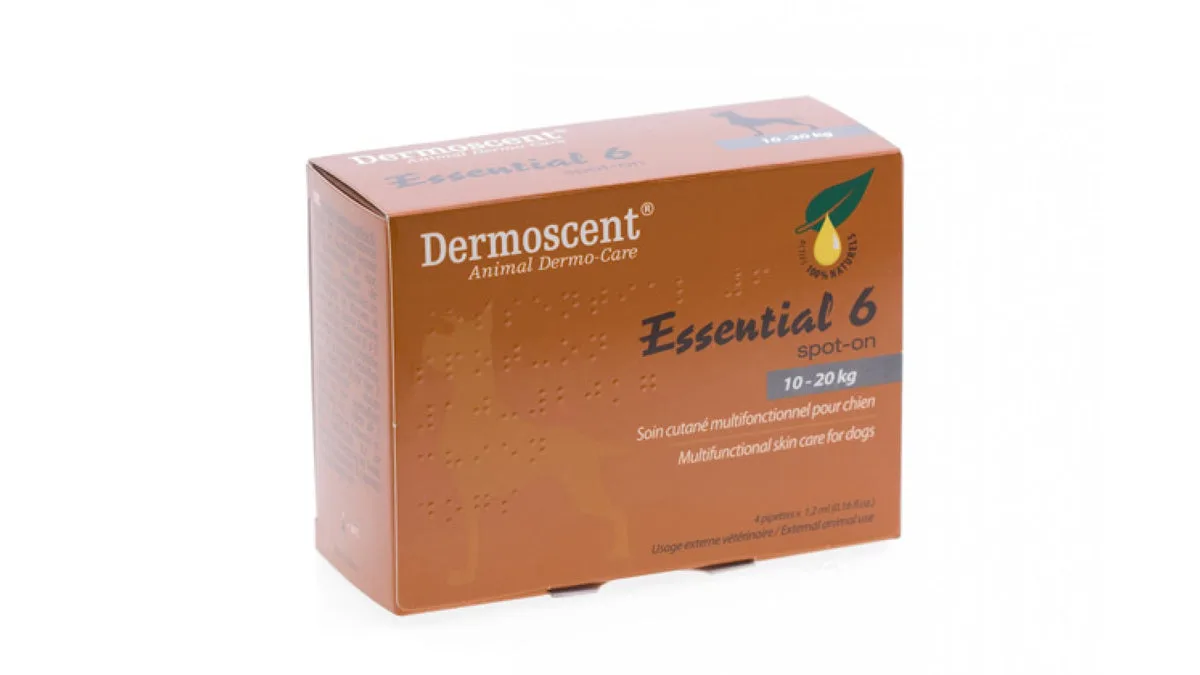 Dermoscent Esential 6 Spot On Câine, 10-20 kg
