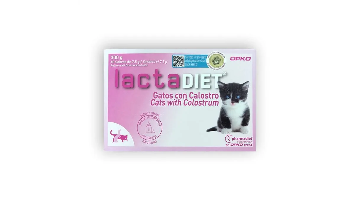 Lactadiet Pisică Plic 40 × 7.5 kg (+1 Biberon cu Două Tetine)