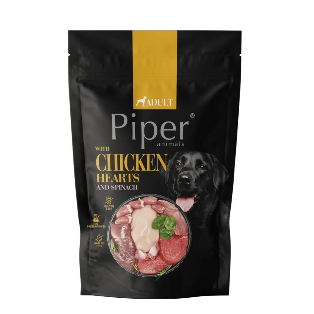 Piper cu Inimi de Pui și Spanac 1 plic de 500g